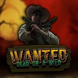 Wanted Dead or a Wild slot logo by Hacksaw Gaming at Luckera Casino